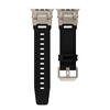 Apple Watch szíj - Techsuit (W064) - Apple Watch 1/2/3/4/5/6/7/8/9/10/SE/SE 2/Ultra/Ultra 2 (42/44/45/46/49mm) - Titán Ezüst Fekete - 3. kép