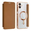 Samsung Galaxy A06 - Techsuit SmartMag Könyv Tok - Barna tok - 0. kép