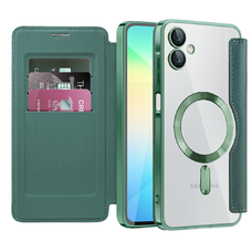 Samsung Galaxy A06 - Techsuit SmartMag könyvtok - Zöld tok