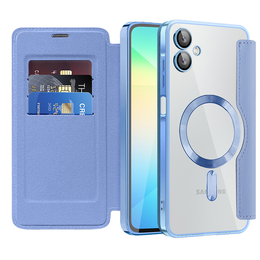 Samsung Galaxy A06 - Techsuit - SmartMag könyvtok - Világoskék. tok