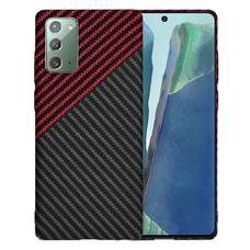 Samsung Galaxy Note 20 4G / Note 20 5G - Techsuit - Carbonite FiberShell - Piros Vortex. tok