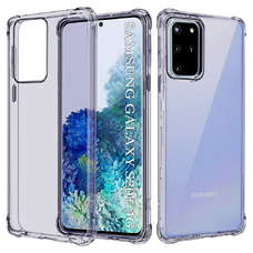 Samsung Galaxy S20 Plus 4G / S20 Plus 5G - Techsuit - Ütésálló Átlátszó Szilikon - Füst Fekete tok