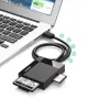 Ugreen CR125  USB 3.0 SD / micro SD / CF / MS kártyaolvasó 0.5m kábellel fekete - 3. kép