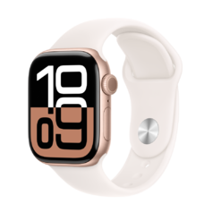 Apple Watch S10 GPS 42mm Rose Gold Alu Case with Light Blush Sport Band - M/L