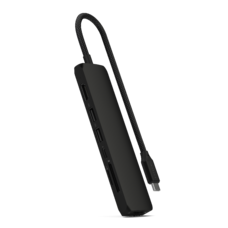  Satechi 7 az 1-ben USB-C Vékony Többportos Adapter Ethernettel - Fekete