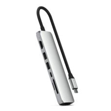  Satechi 7-az-1-ben USB-C karcsú többportos adapter Ethernettel - Ezüst