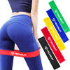 Edzésre alkalmas (5 darabos) rugalmas ellenállás szalagok - Techsuit (TS-01) - otthoni edzéshez, jógához, fitneszhez, pilateshez - Többszínű. - 0. kép