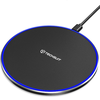 Vezeték nélküli töltő - Techsuit Premium (CHWR031) - RGB színek, 15W, 3A - Fekete. - 1. kép