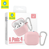 Blueo - Folyékony Szilikon Védőtok - AirPods 4-hez - Homok Rózsaszín tok - 1. kép