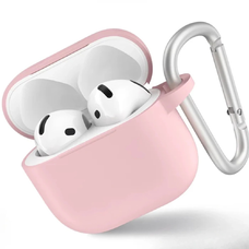 Blueo - Folyékony Szilikon Védőtok - AirPods 4-hez - Homok Rózsaszín tok