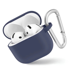 Blueo - Folyékony Szilikon Védőtok - AirPods 4 számára - Sötétkék tok