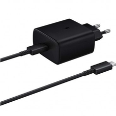 Eredeti fali töltő Samsung 45W + USB-C - USB-C kábel EP-TA845 GP-PTU020SOFBQ Fekete (bulk EU)