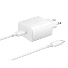 Eredeti fali töltő Samsung 45W + Type-C USB kábel - Type-C USB kábel EP-TA845 GP-PTU020SOFWQ Fehér (bulk EU)