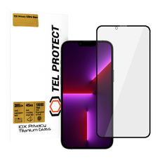 Tempered glass Tel Protect 10X Privacy Titanium iPhone 13 Pro Max üvegfólia