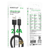 Borofone Kábel BX120 Placer - USB - Micro USB - 2,4A 1 méter fekete - 3. kép