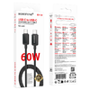 Borofone BX120 Placer kábel - Type C to Type C - PD 60W 1 méter fekete - 3. kép