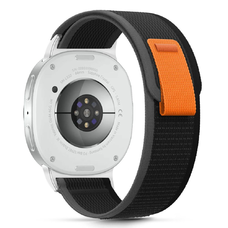 Tech-protect Nylon Stripe Samsung Galaxy Watch 8 / Classic (40 / 44 / 46 mm) fekete/narancssárga