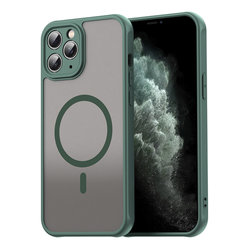 iPhone 11 Pro Max - Techsuit - HaloFrost II MagSafe tok - Zöld. iPhone 11 Pro Max - Techsuit - HaloFrost II MagSafe tok - Zöld.