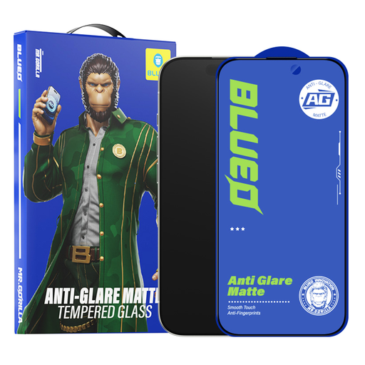  Blueo - Csillogásmentes Üveg - iPhone XS Max / iPhone 11 Pro Max - Fekete üvegfólia