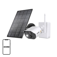 IP kültéri kamera + napelem ZOSI C306Pro WiFi 3MP IP66