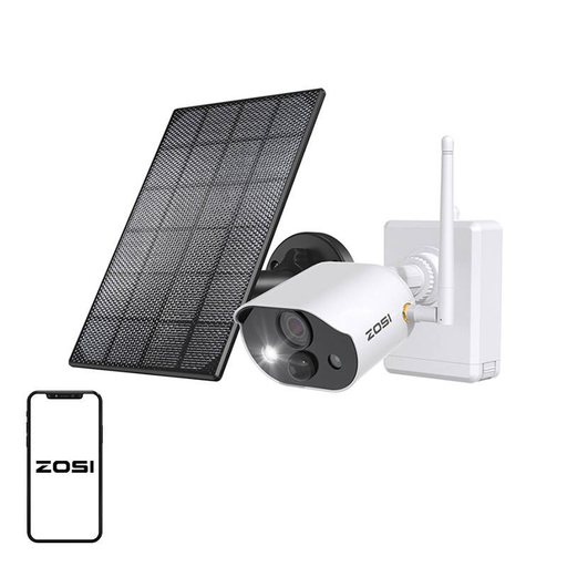 IP kültéri kamera + napelem ZOSI C306Pro WiFi 3MP IP66