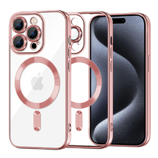 iPhone 15 Pro - Techsuit - Luxus Kristály MagSafe - Rózsaszín tok