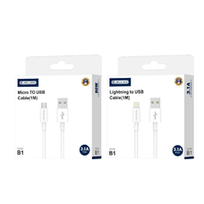 JELLICO kábel B1 Micro USB 3.1A 1M Fehér