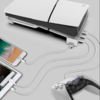 iPega P5S008 vízszintes állvány USB HUB-bal PS5 Slim/PS5 Pro-hoz fehér (Sérült csomagolás) - 4. kép