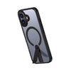  iPhone 17 Fekete Hybrid Armor X tok állvánnyal, MagSafe-kompatibilis - 1. kép