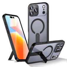  iPhone 17 Pro Max Hybrid Armor X tok állvánnyal, MagSafe kompatibilis - fekete