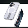  iPhone 17 Átlátszó Hybrid Armor X tok állvánnyal, MagSafe kompatibilis - 4. kép