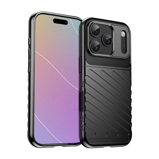Thunder tok iPhone 17 Pro Max - fekete tok Thunder tok iPhone 17 Pro Max - fekete tok