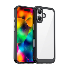Outer Space fliptok iPhone 17-hez - fekete átlátszó tok