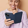  iPhone 17 Pro Max sötétkék DUAL POCKET fliptok - 3. kép