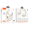 HOCO vezetékes bluetooth fejhallgató W52 tejesfehér - 2. kép