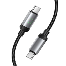 Cable USB C to USB C Hoco 3A 60W 1 m X117 fekete