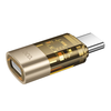 Adapter USB C - Lightning Hoco UA36D átlátszó arany - 0. kép