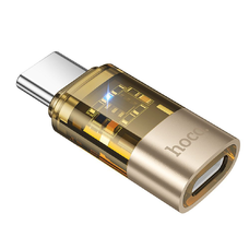 Adapter USB C - Lightning Hoco UA36D átlátszó arany