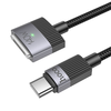 Kábel USB C - Mag3 Hoco 5A 140W mágneses 1,8 m U141 fekete Macbookhoz - 0. kép