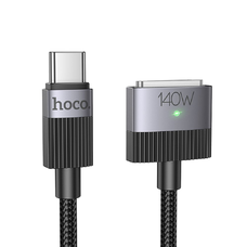 Kábel USB C - Mag3 Hoco 5A 140W mágneses 1,8 m U141 fekete Macbookhoz