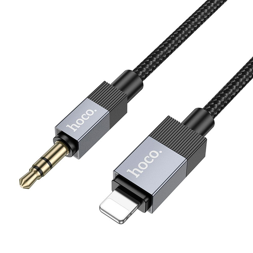 Kábel AUX Jack 3,5 mm (férfi) - Lightning (férfi) Hoco 1 m UPA32A fekete DAC