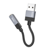 AUX Jack 3,5 mm (férfi) - Jack 3,5 mm (férfi) Hoco 1 m UPA32 fekete - 3. kép