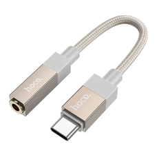 AUX USB C (apa) - Jack 3,5 mm (anya) Hoco UPA32C adapter, arany DAC