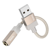 Adapter AUX USB A (férfi) - Jack 3,5 mm (női) Hoco UPA32D arany DAC - 0. kép