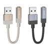 Adapter AUX USB A (férfi) - Jack 3,5 mm (női) Hoco UPA32D arany DAC - 1. kép