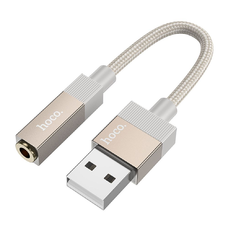 Adapter AUX USB A (férfi) - Jack 3,5 mm (női) Hoco UPA32D arany DAC