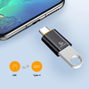 PC/Laptop átalakító - Techsuit OTG Adapter HyperPort (A2) - USB aljzat Type-C dugó, 5 Gbps, 6A, 120W, Fekete / Narancs - 0. kép
