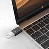PC/Laptop átalakító - Techsuit OTG Adapter HyperPort (A2) - USB aljzat Type-C dugó, 5 Gbps, 6A, 120W, Fekete / Narancs - 1. kép