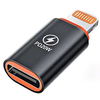 Számítógép/Laptop/Töltő Konverter - Techsuit OTG Adapter HyperPort (A3) - Type-C to Type-C, PD20W, 100W - Fekete / Narancs - 0. kép