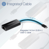 Techsuit - Ethernet Adapter NetLink (AC20) - USB-C férfi csatlakozótípusról RJ45 női LAN portra átalakító - Fekete - 0. kép